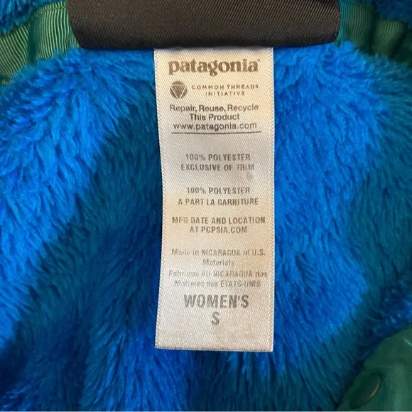 Patagonia Re-Tool Snap T Fleece Pullover PolarTec Thermal Blue Green Size S - Picture 12 of 14
